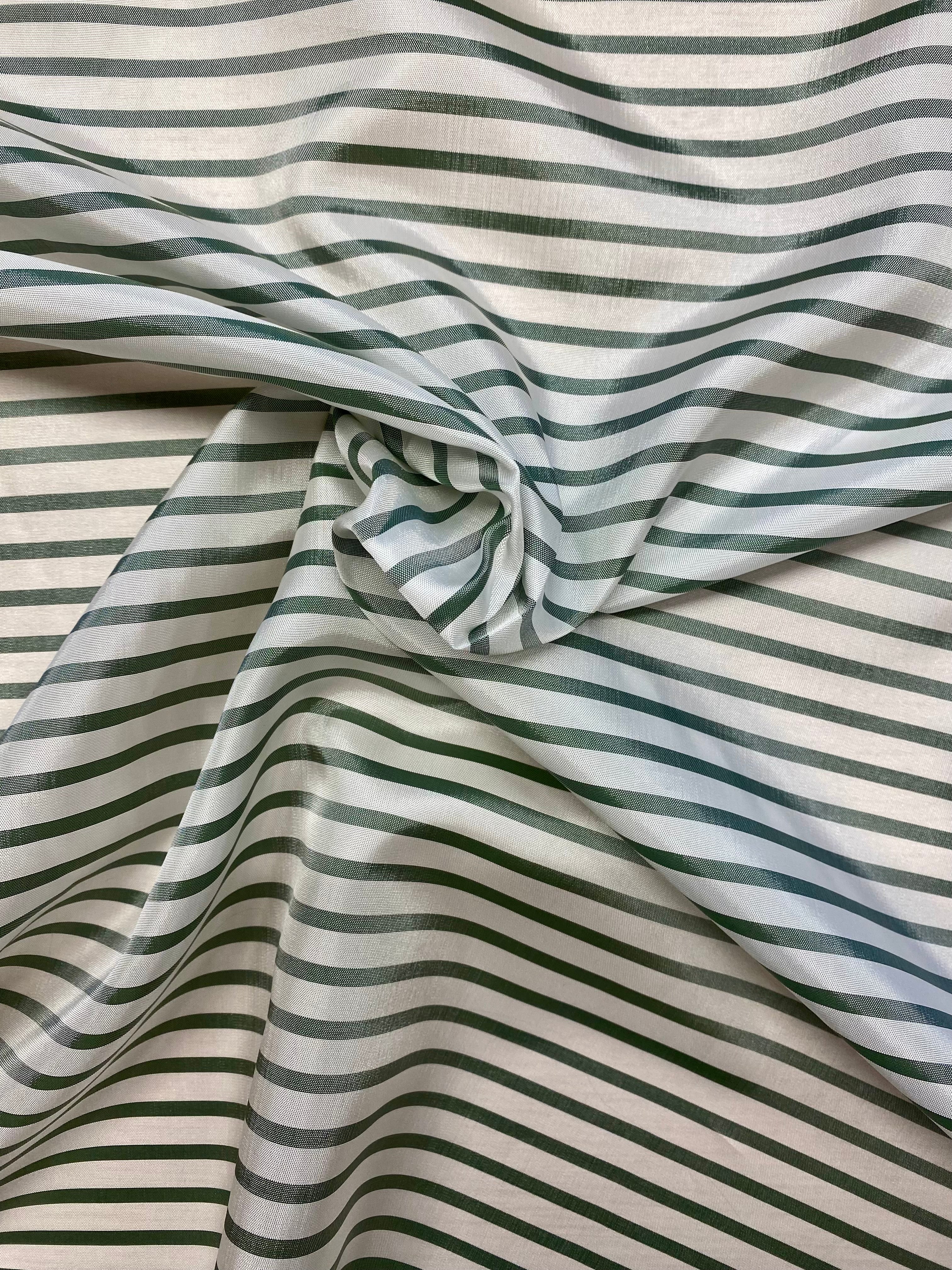 Fôr - Striper grønn og hvit Viskose