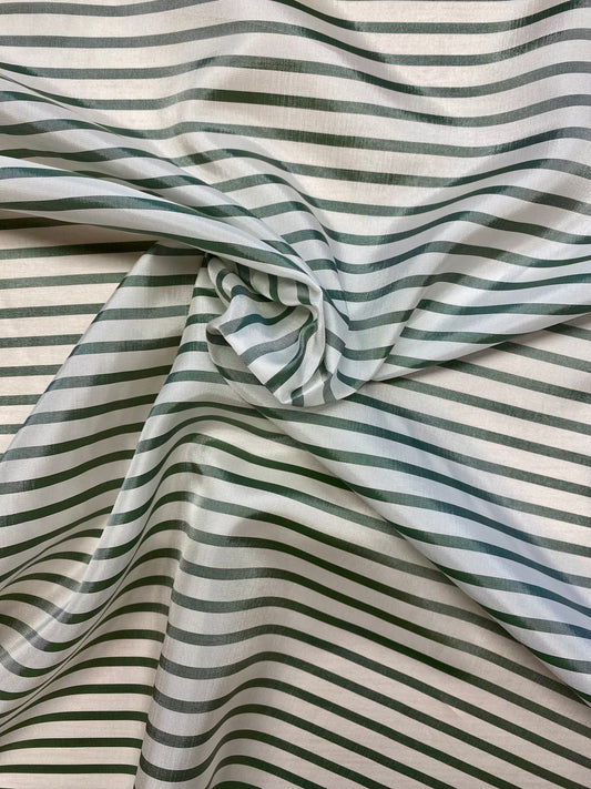 Fôr - Striper grønn og hvit Viskose