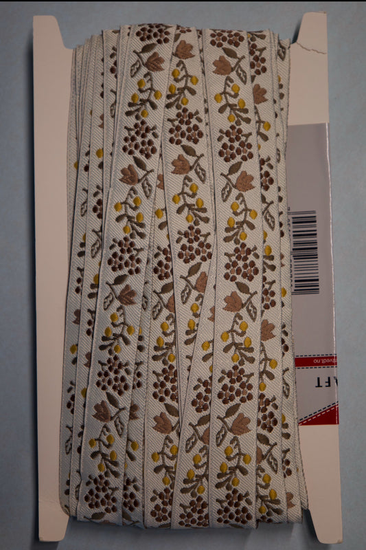 Koftebånd/Jaquard, 20 mm Ecru