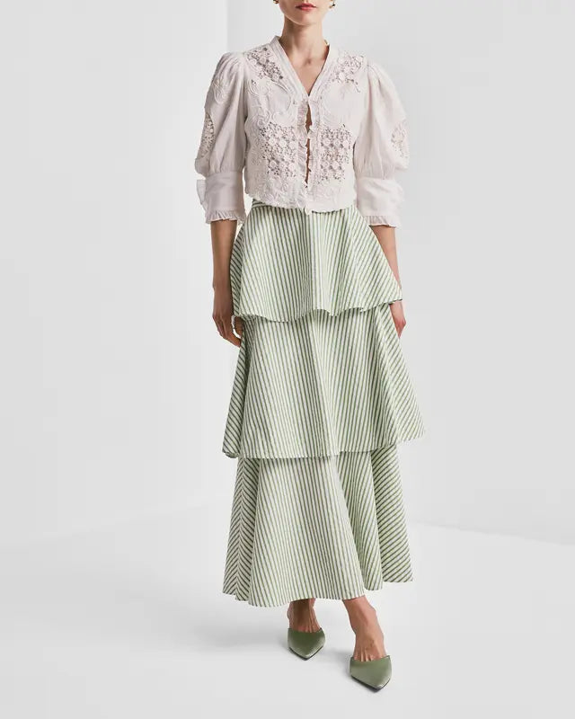 byTiMo - Green Stripe Seersucker