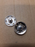 Trykknapp 21 mm sølv - 1 stk