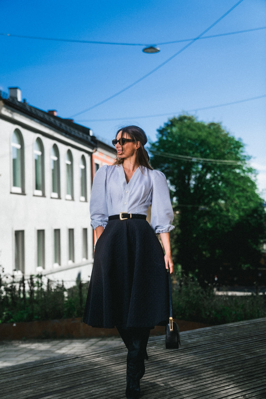 Knappekjolen uten rynkekappe