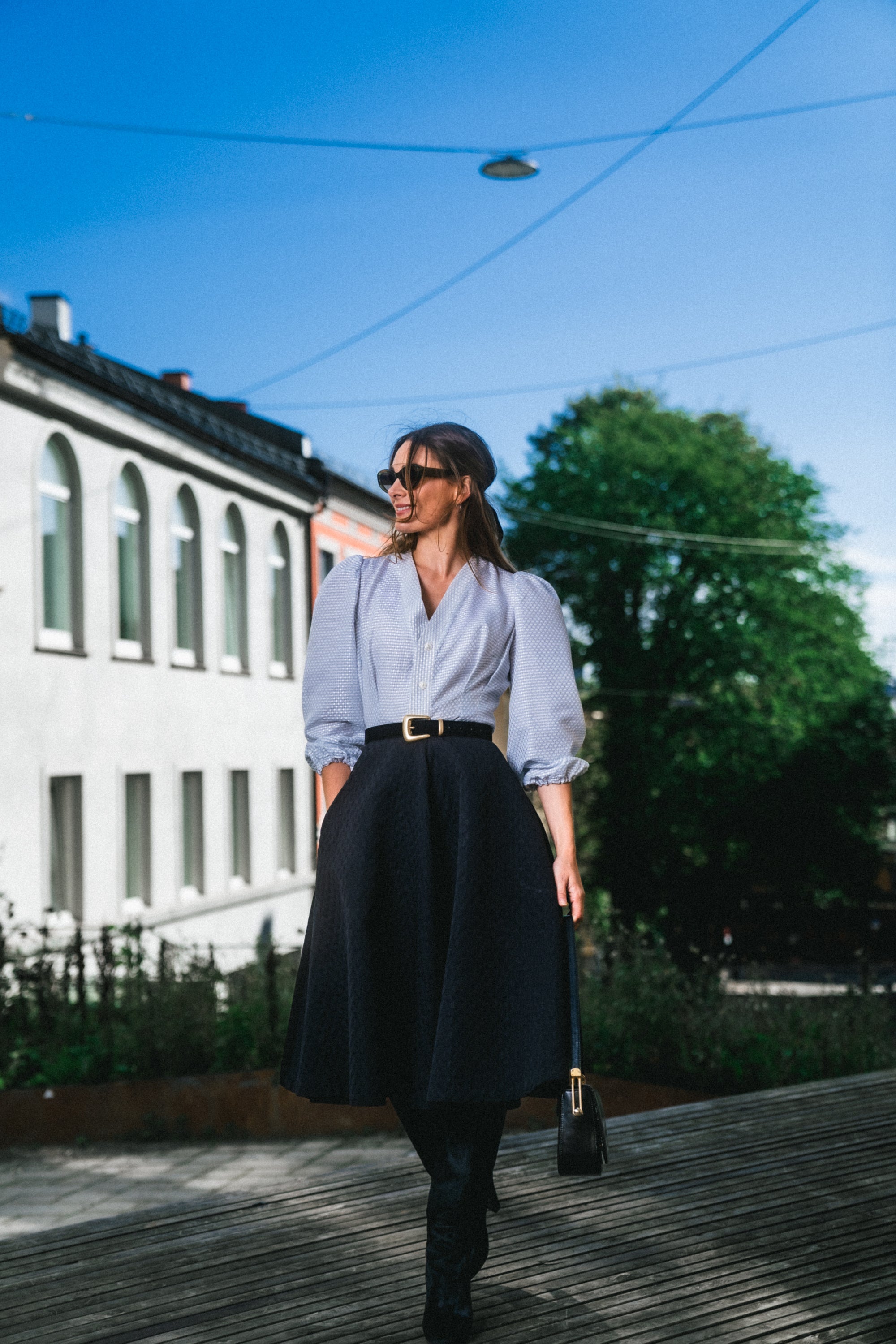 Knappekjolen uten rynkekappe