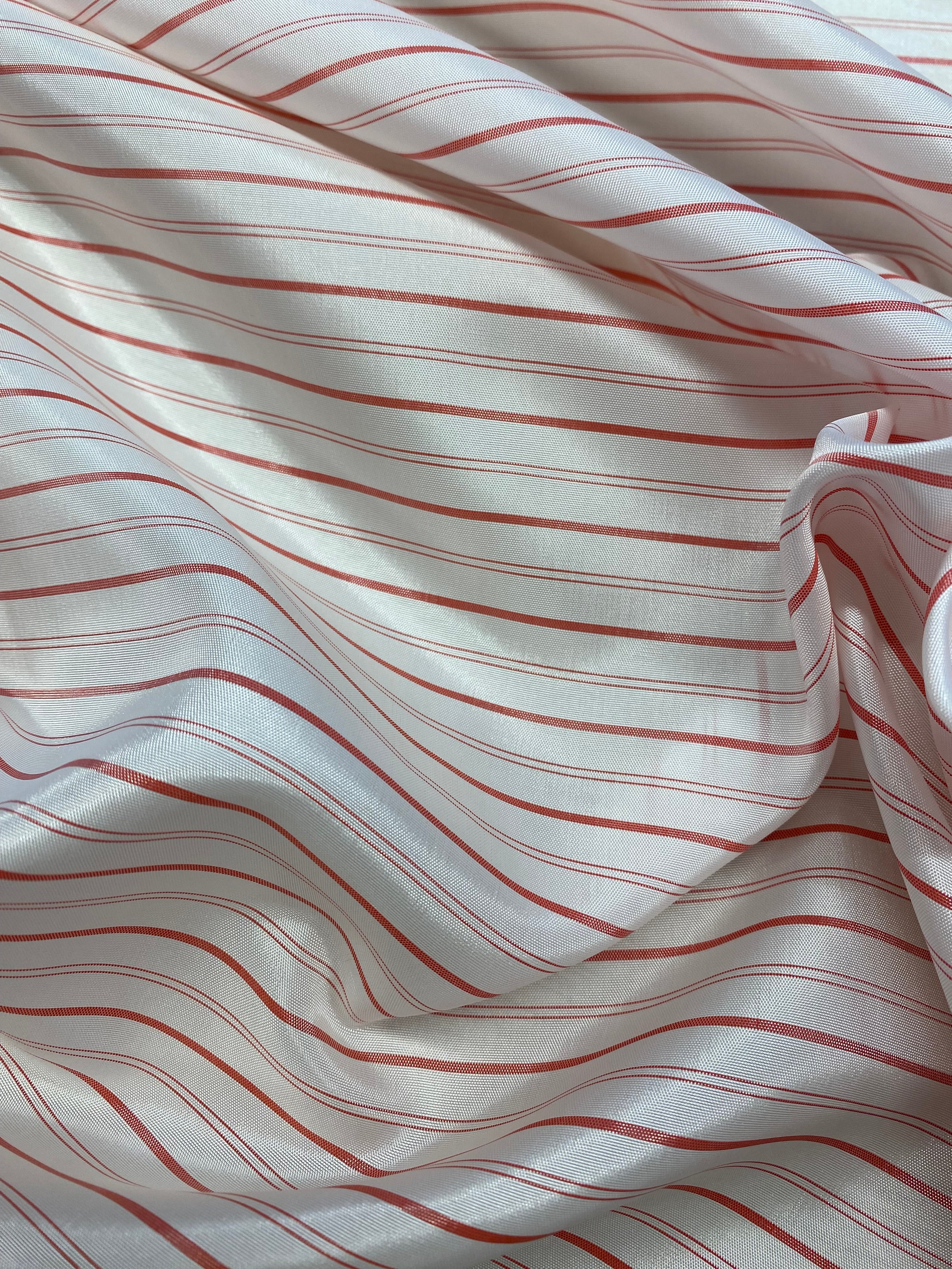 Fôr - Striper rød/hvit Viskose