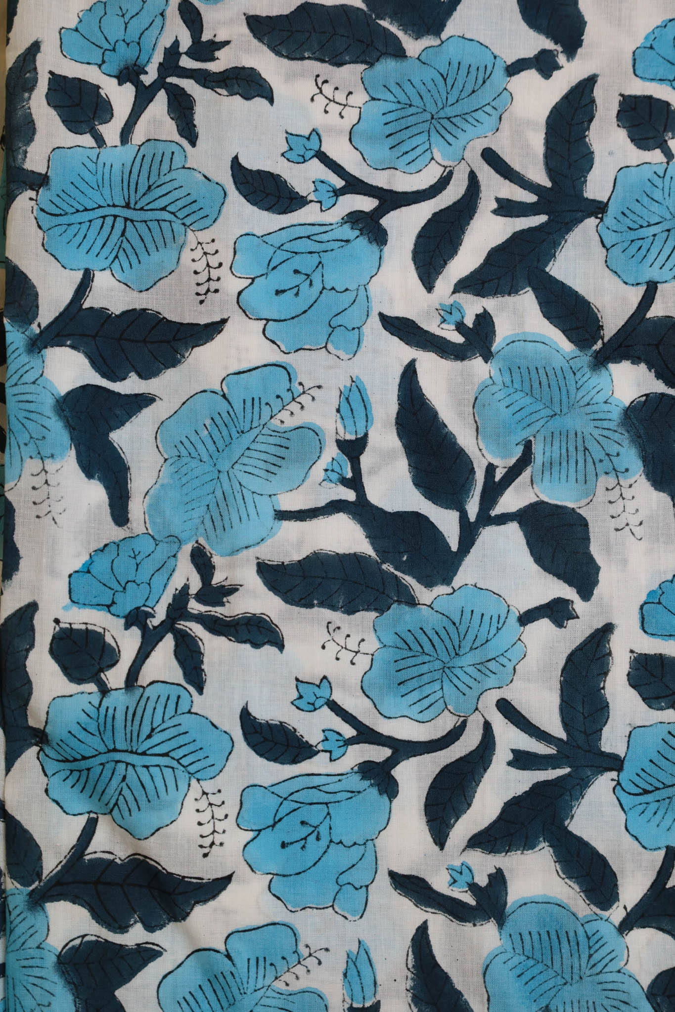 Toalettmappe sypakke - Smaragdskogblomst m/ lyseblå krok