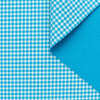 Splittable Gingham Wool hvit, turkis