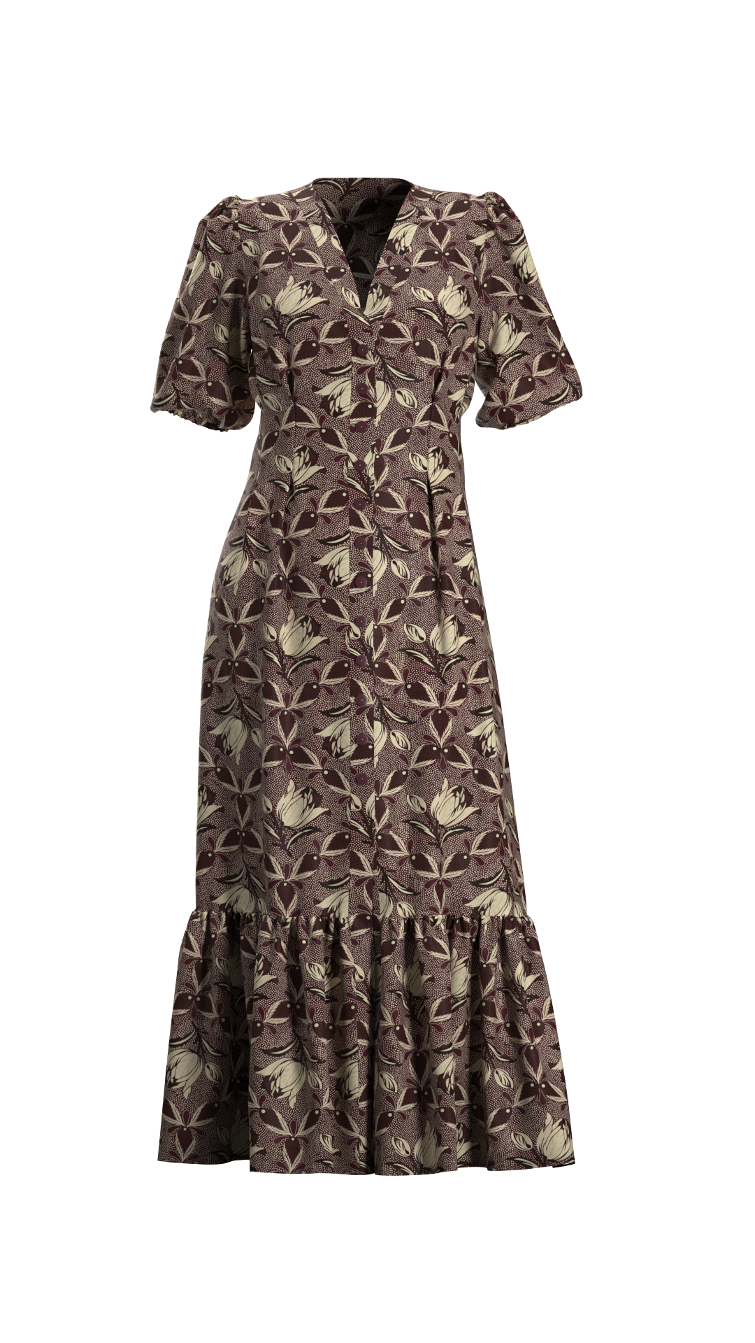 Knappekjolen med rynkekappe