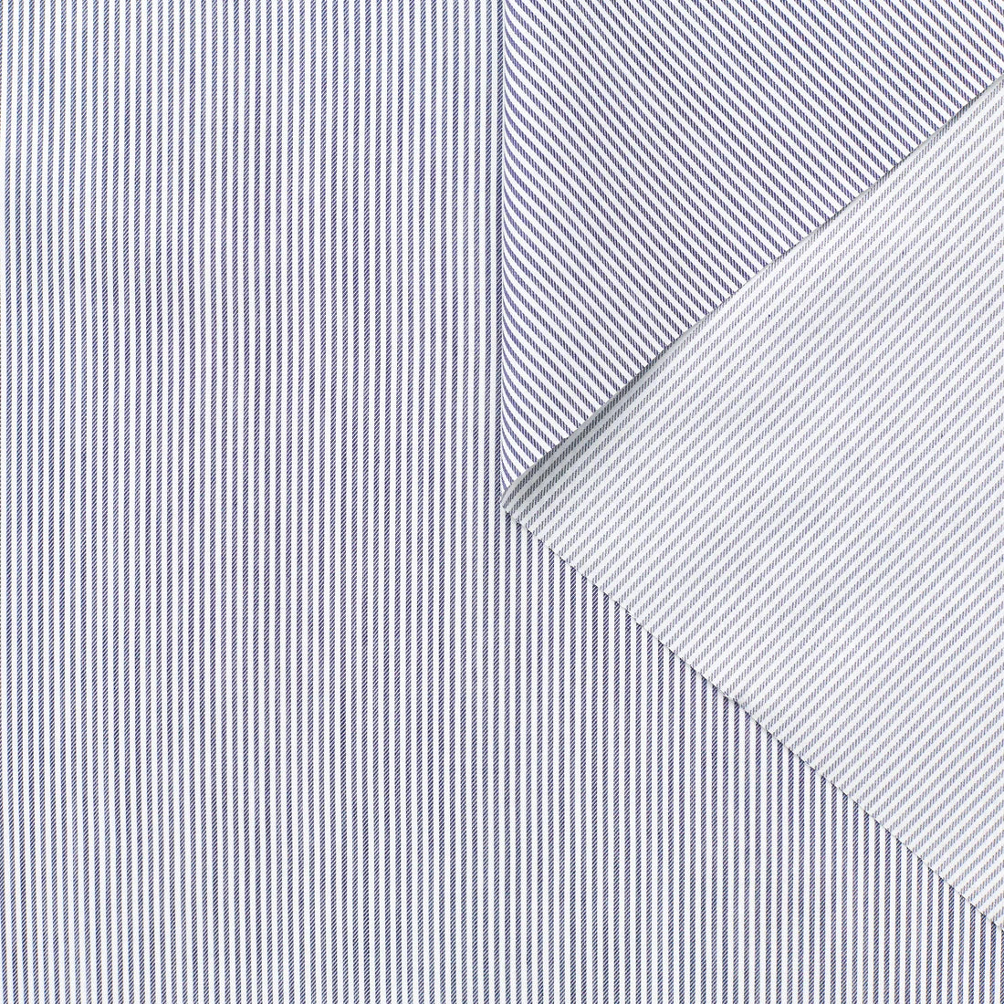 Striped Cotton Poplin blå