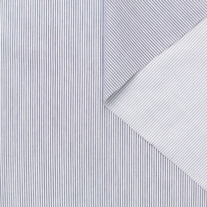 Striped Cotton Poplin blå