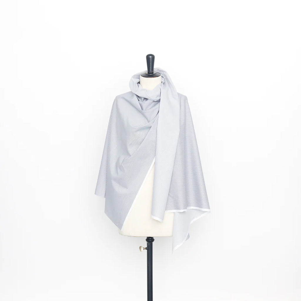 Striped Cotton Poplin blå