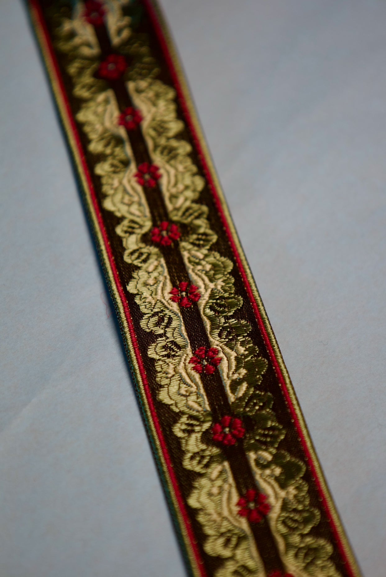 Jacquardbånd 30 mm Brun/Gull