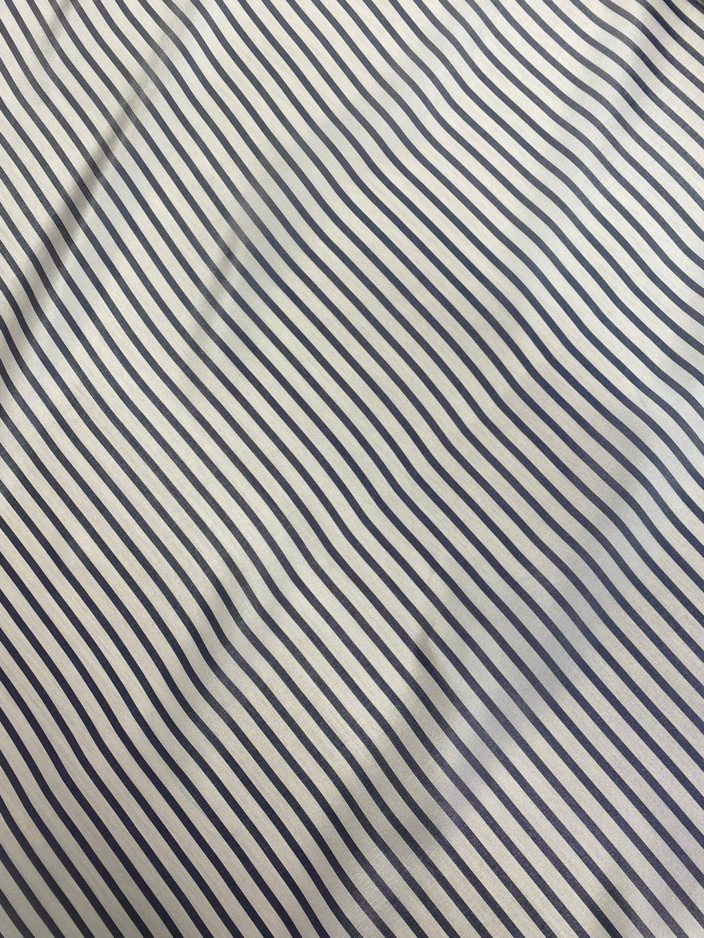 Fôr - Striper blå og hvit Viskose