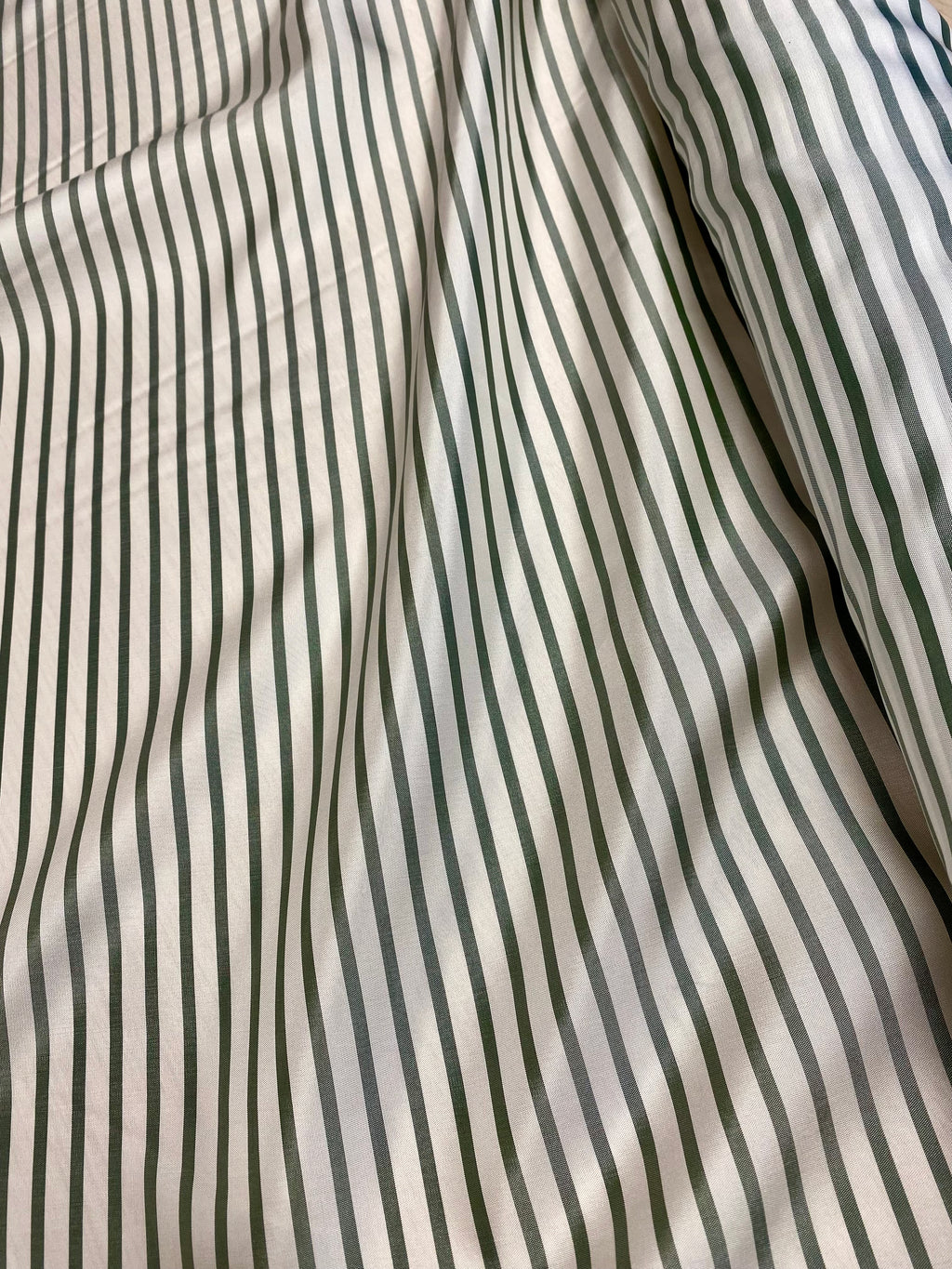 Fôr - Striper grønn og hvit Viskose