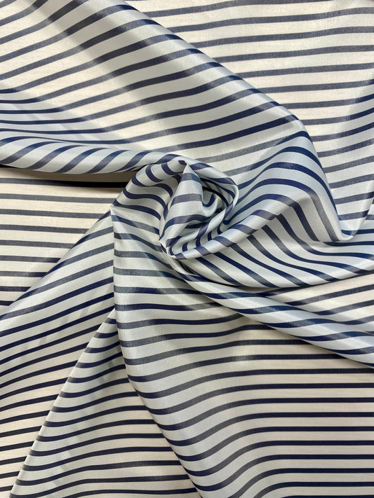 Fôr - Striper blå og hvit Viskose