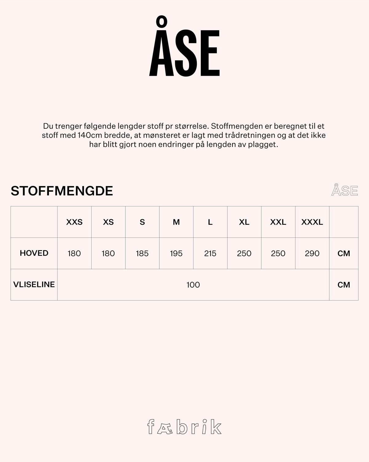 Åse - digitalt mønster