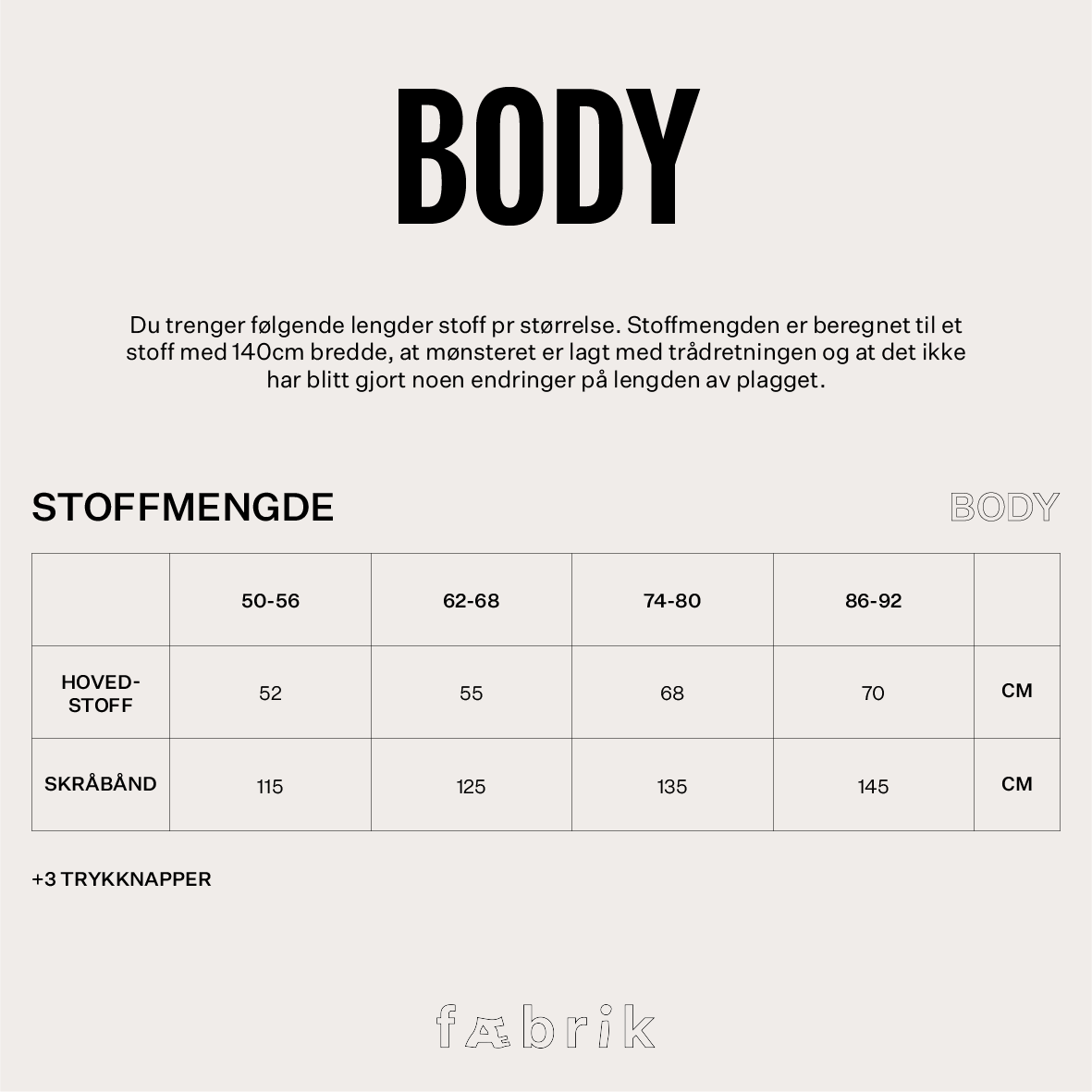 Bodypakke Liberty Fabrics Gloria Lomo