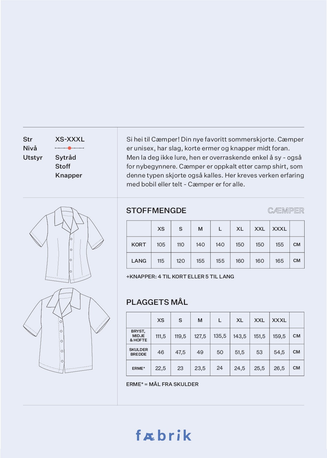 Cæmper - Fysisk mønster