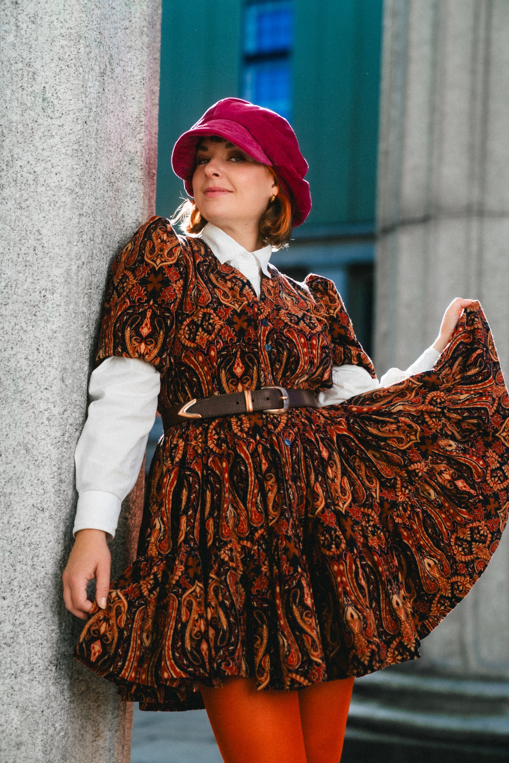 Knappekjolen med rynkekappe