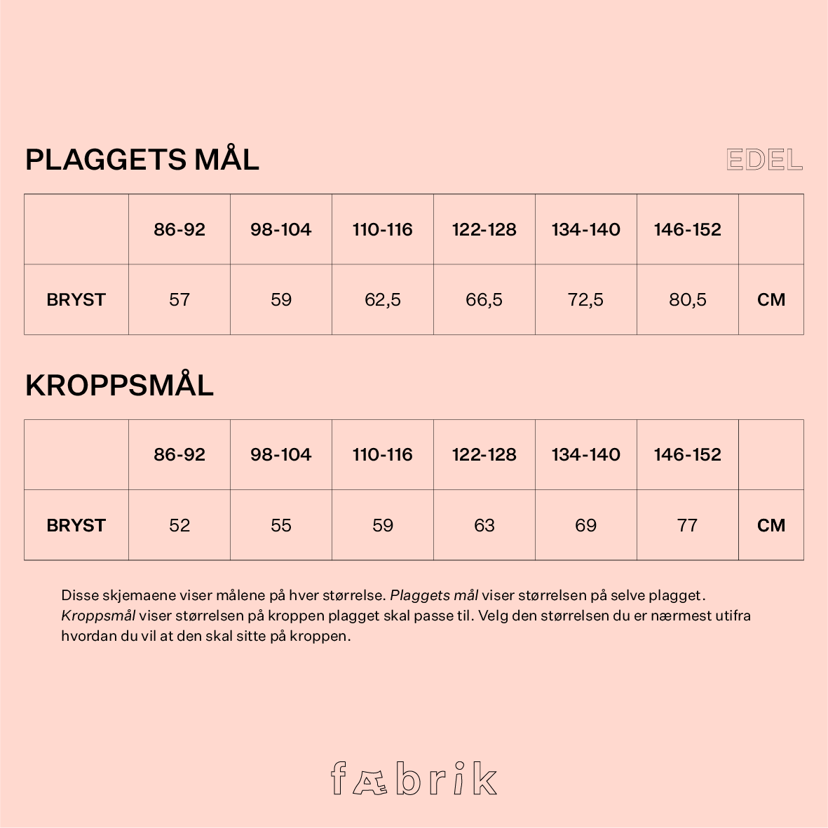 Edel barnekjolemønster