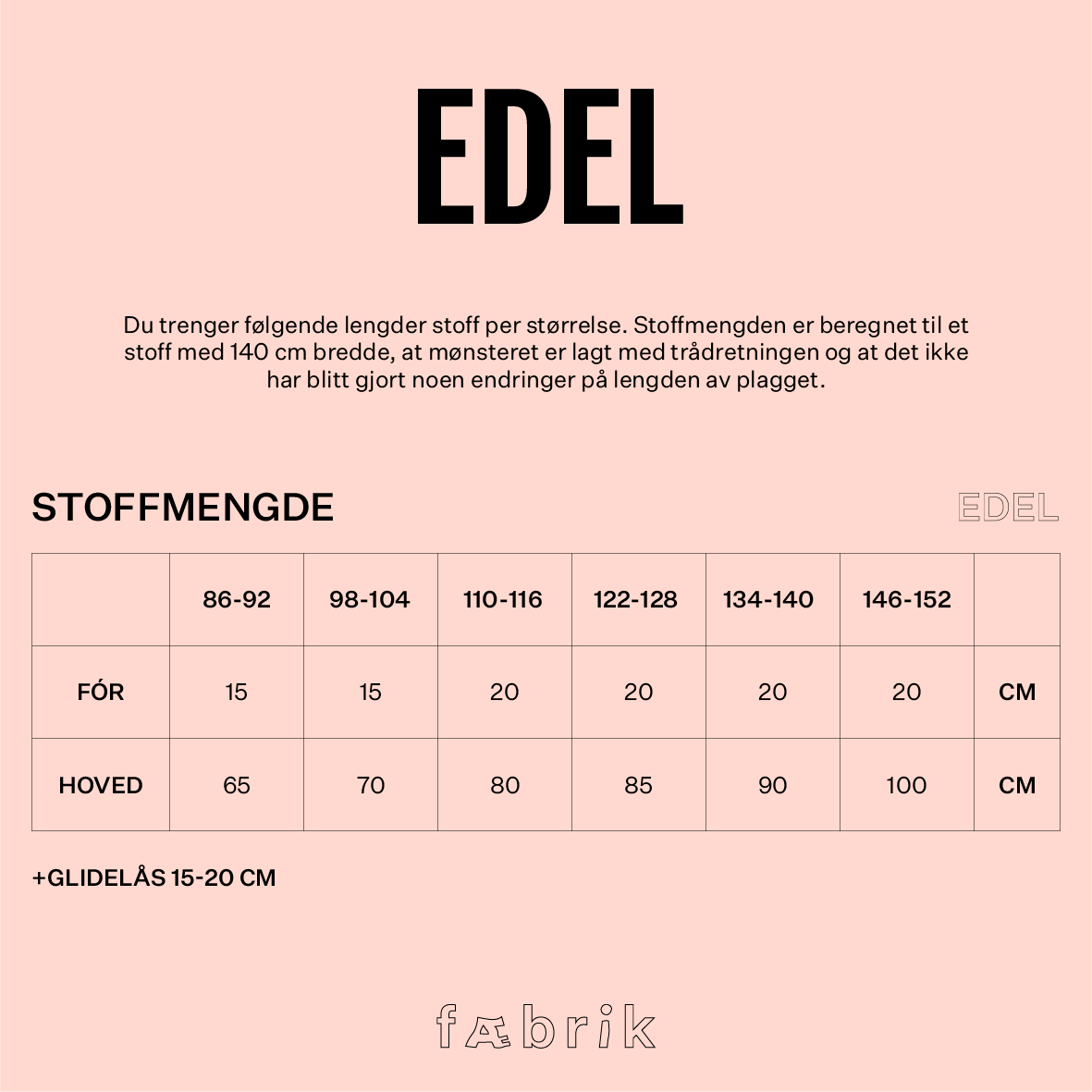 Edel barnekjolemønster