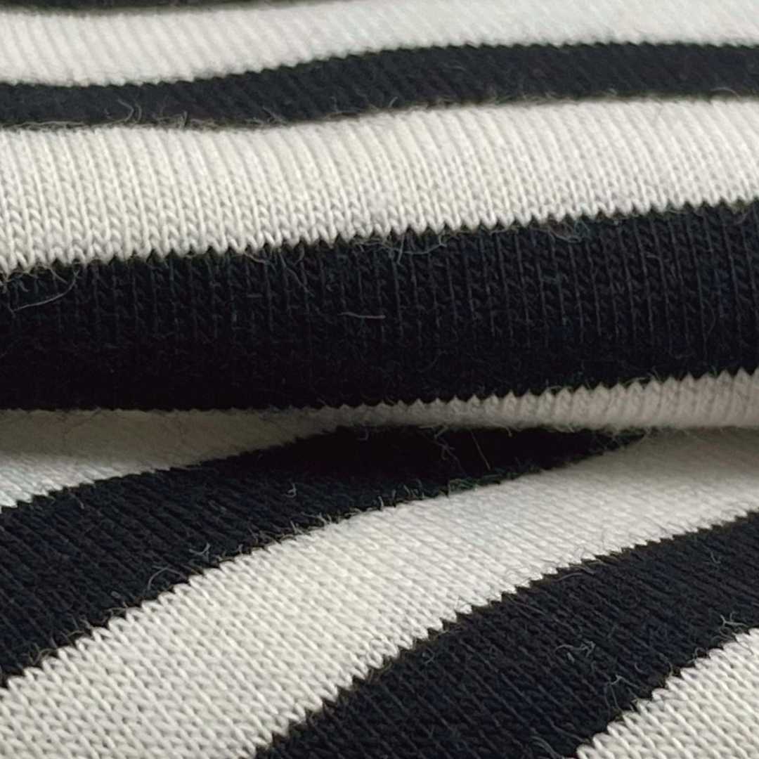 Body mønster + stoff - Hvit/svart stripet jersey