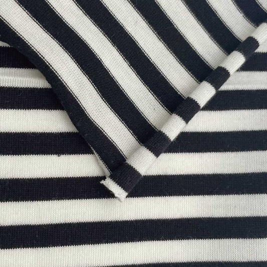 Hvit/Svart stripet jersey