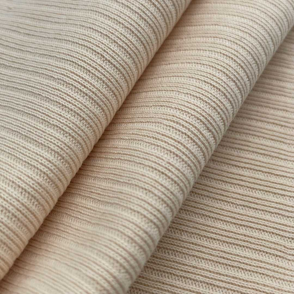Beige bomulls rib