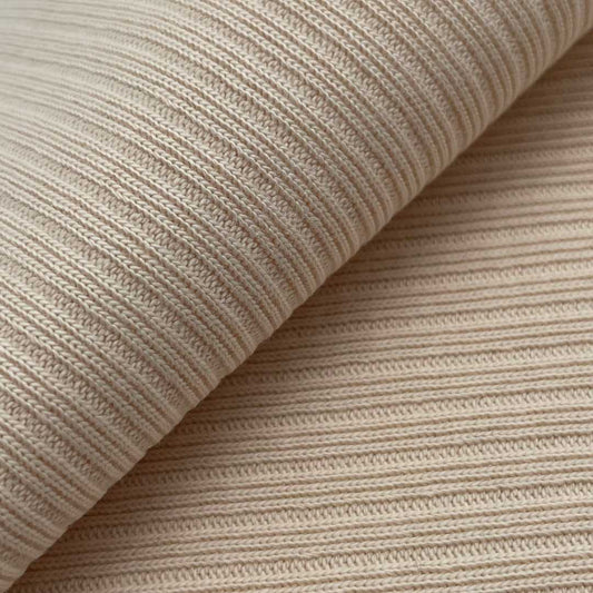 Beige bomulls rib