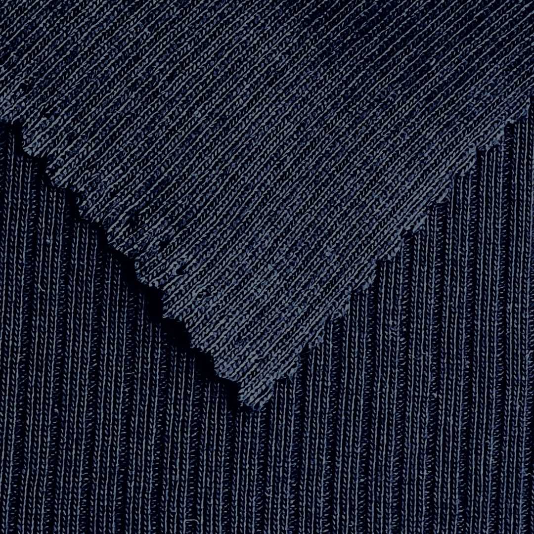 Body mønster + stoff - Mørk blå rib