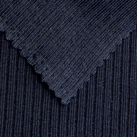 Body mønster + stoff - Mørk blå rib