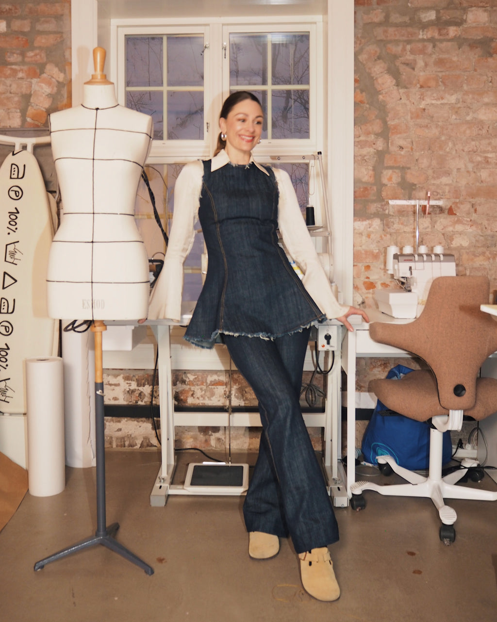 Kort Dressing med rund hals