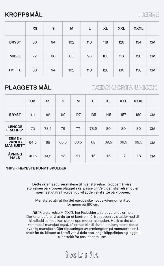 Fæbskjorta - Unisex