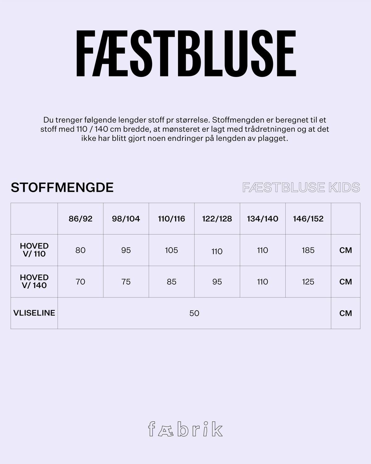 Fæstbluse barn - digitalt mønster