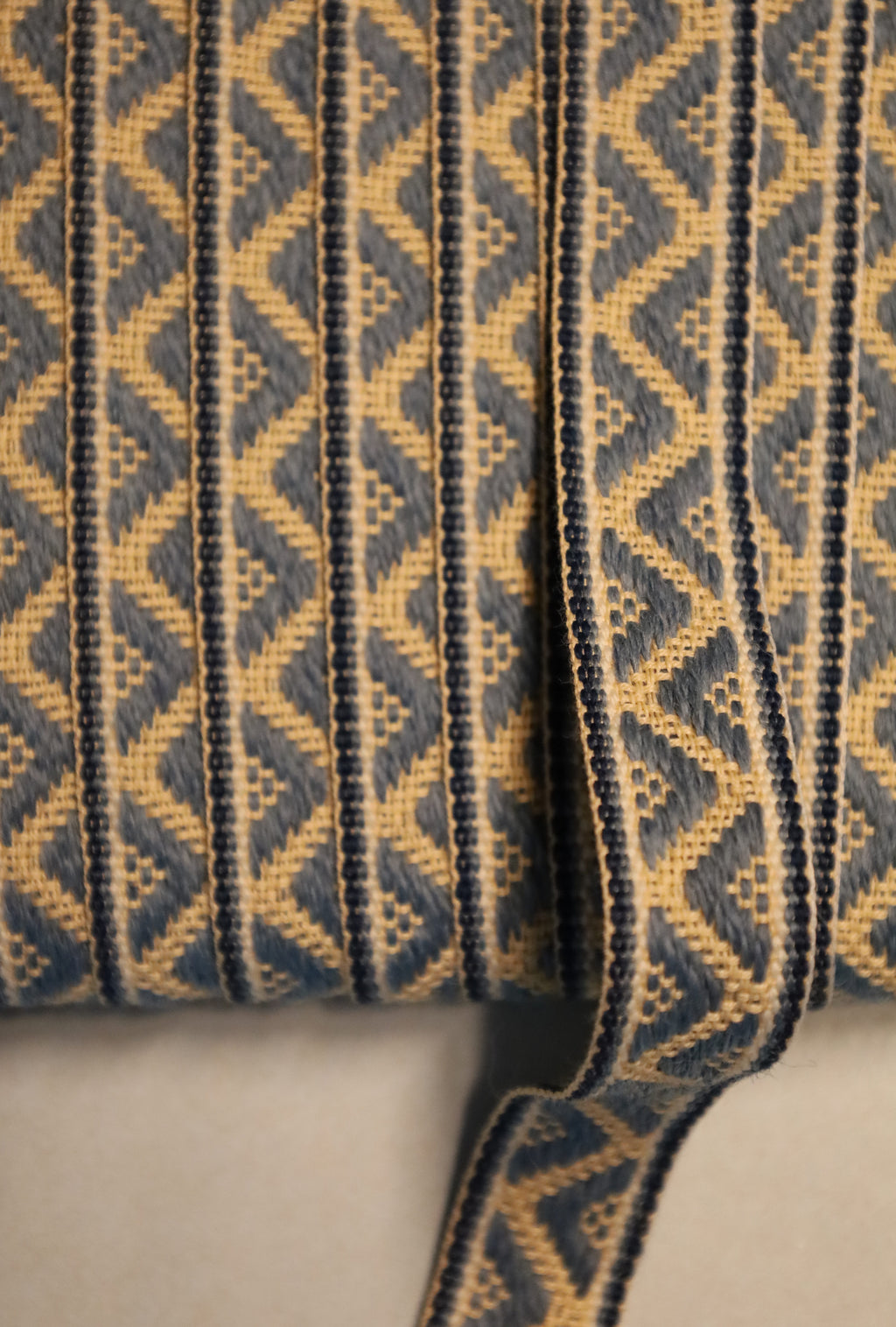 Ullbånd, Aker, 20 mm Blå