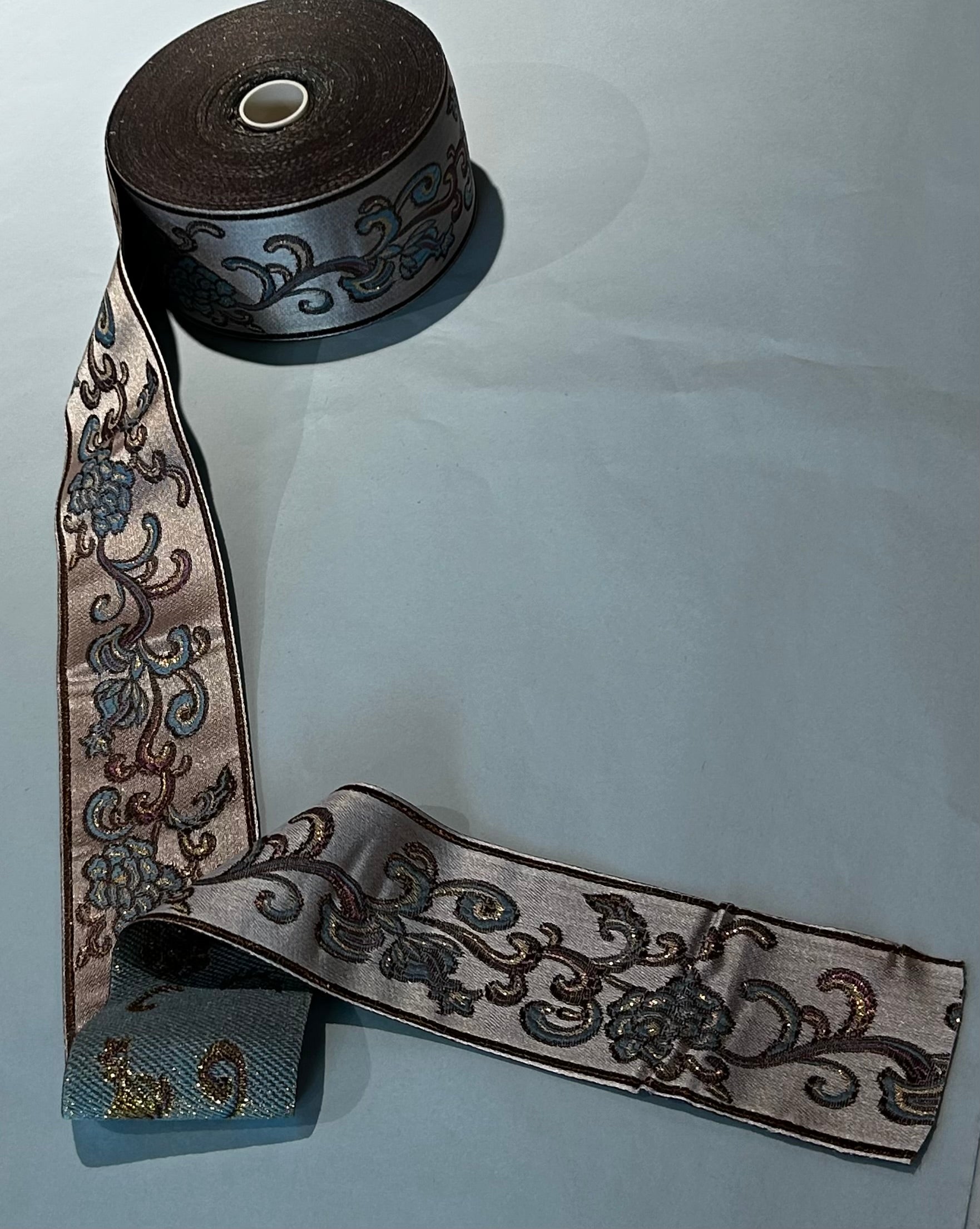 Jacquardbånd 60 mm Lilla/Blå