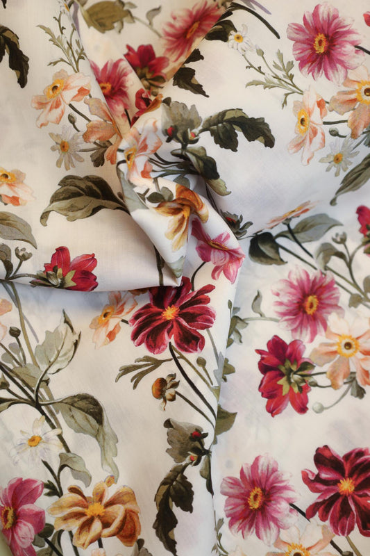 Liberty Fabrics - Barbara Covington hvit