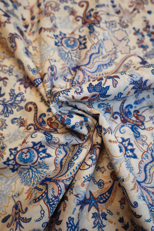 Liberty Fabrics - Ocean Deep Blå Lin