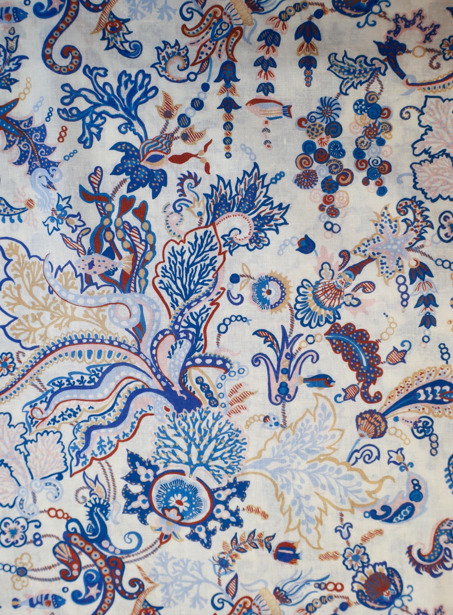 Liberty Fabrics - Ocean Deep Blå Lin