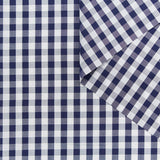 Gingham Cotton Poplin blå / hvit