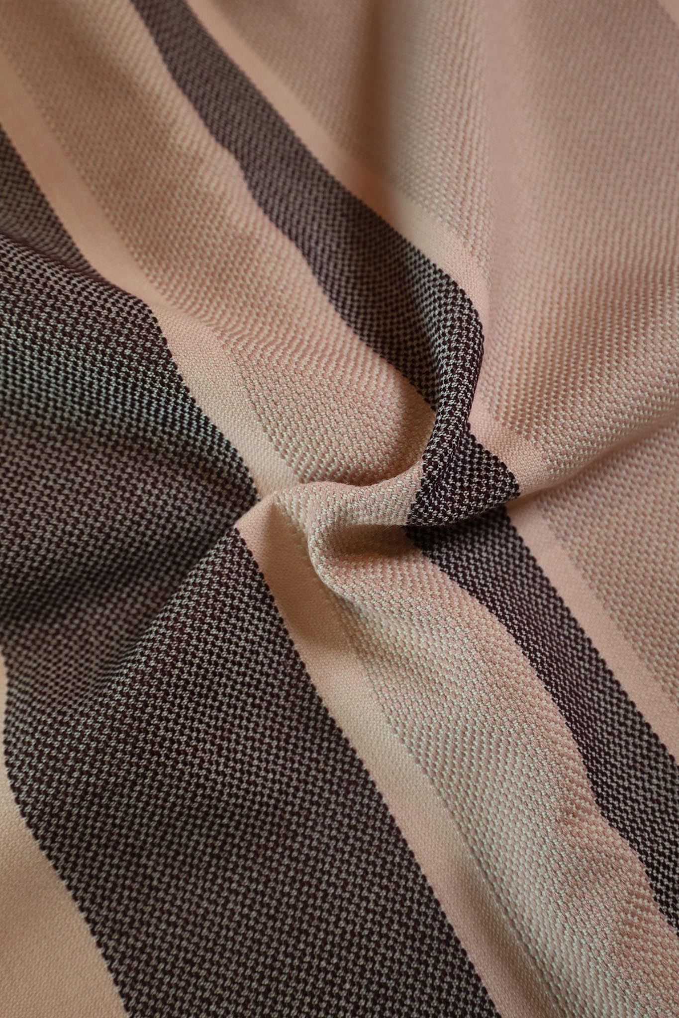 Gudrun tekstil - Multistripe burgunder/rosa