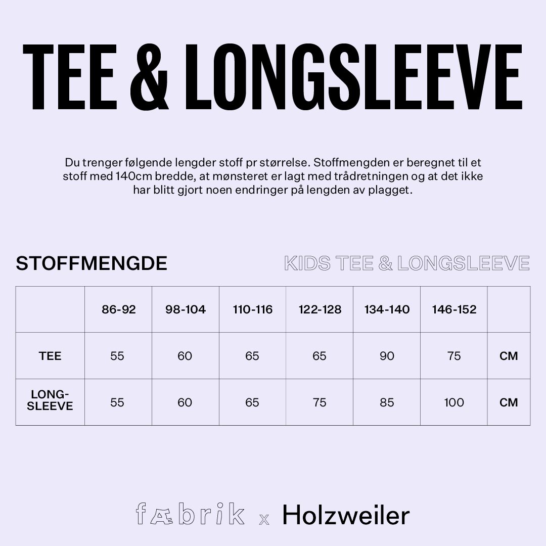 Holzweiler Longsleeve/T-skjorte mønster