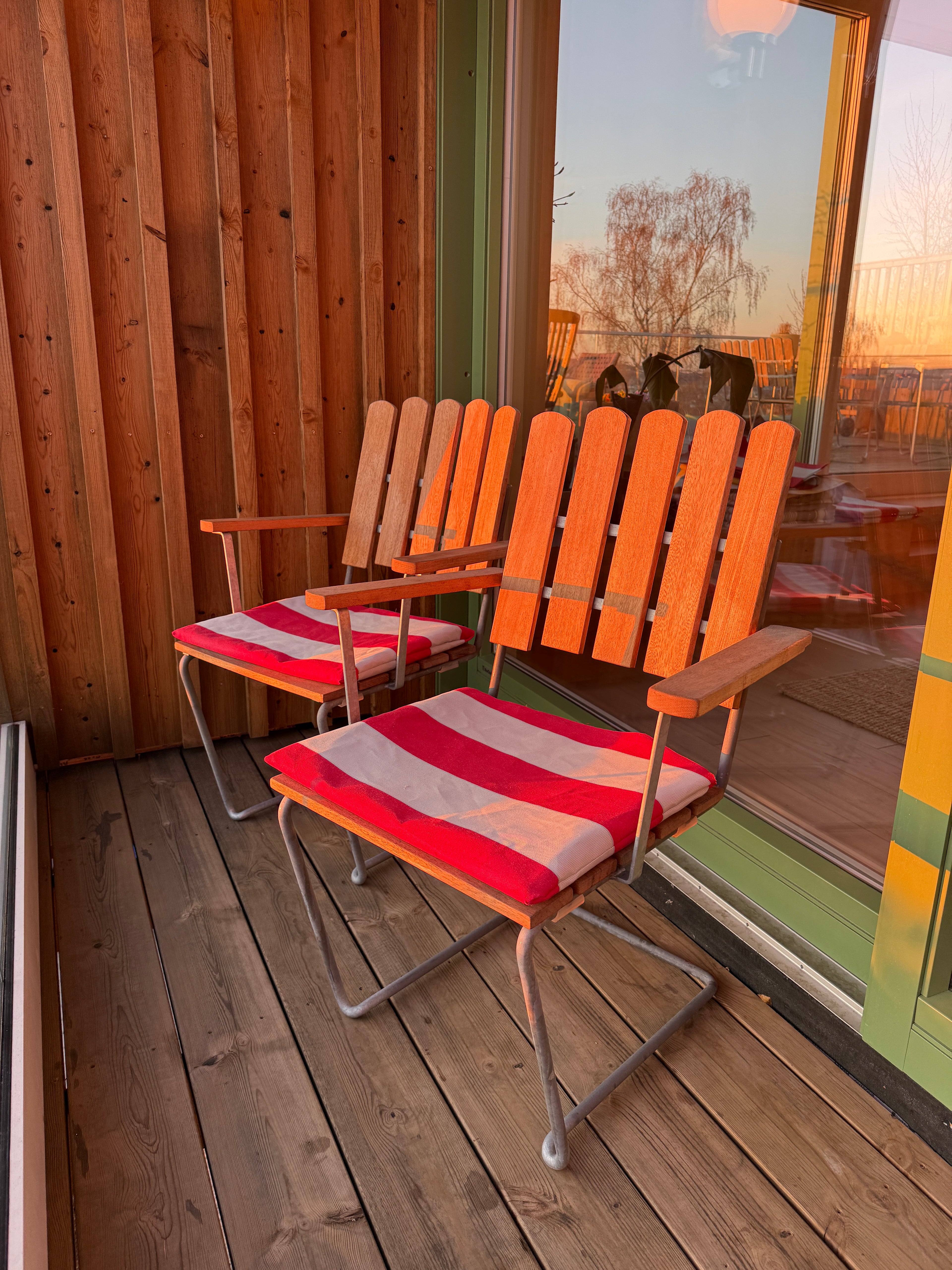 Utendørsstoff vannavv. - Gul og hvit