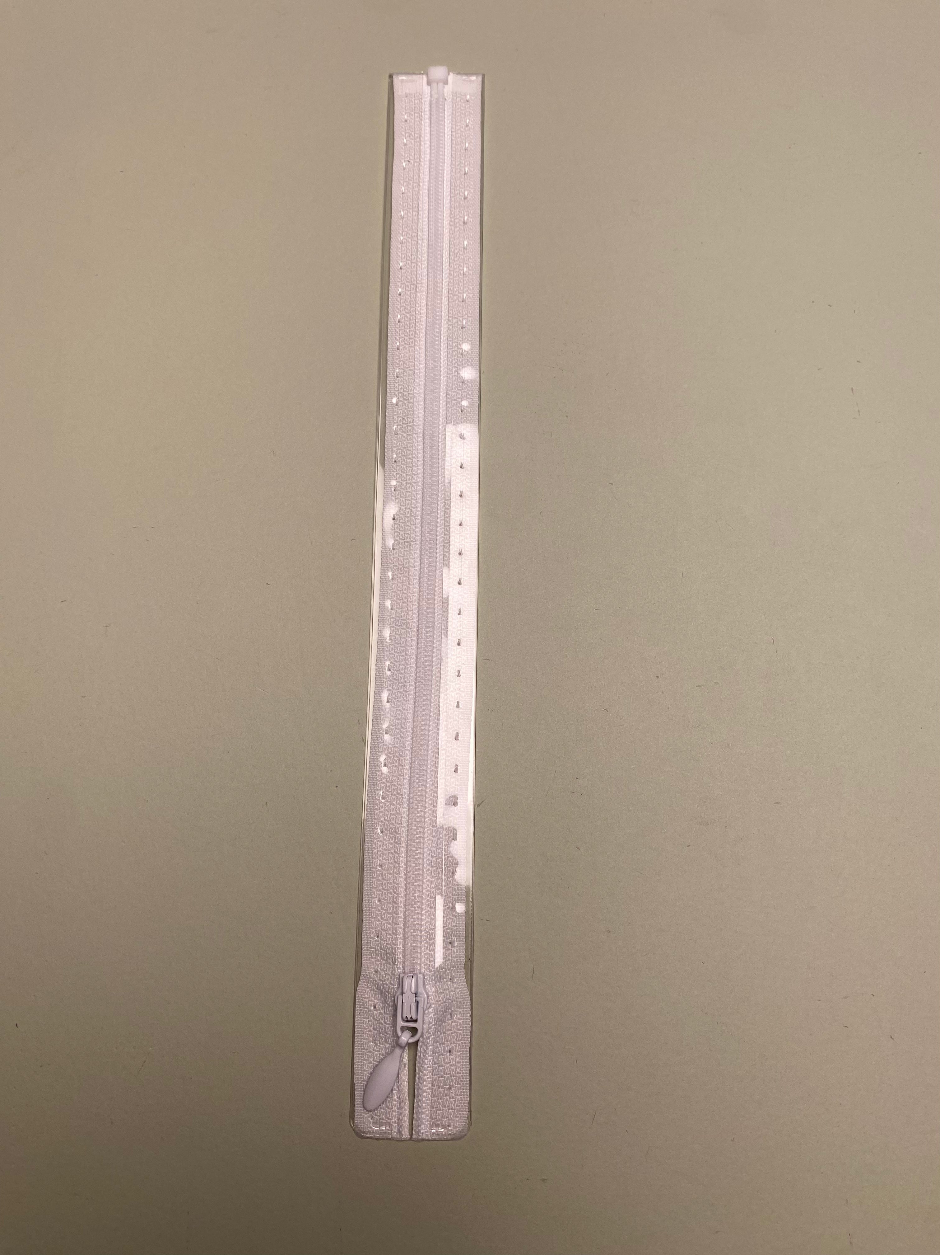 Eclair glidelås delbar 25 cm - 009 hvit