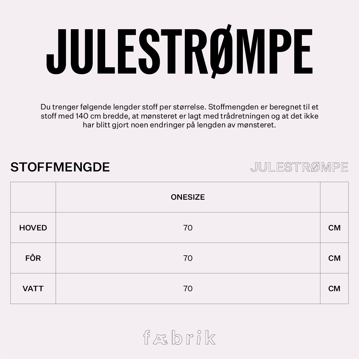 Julestrømpe mønster