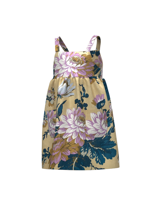 Edel barnekjole + Marigold Viscose stoffpakke