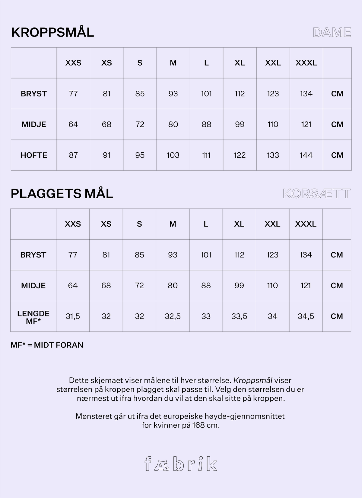 Korsætt - digitalt mønster