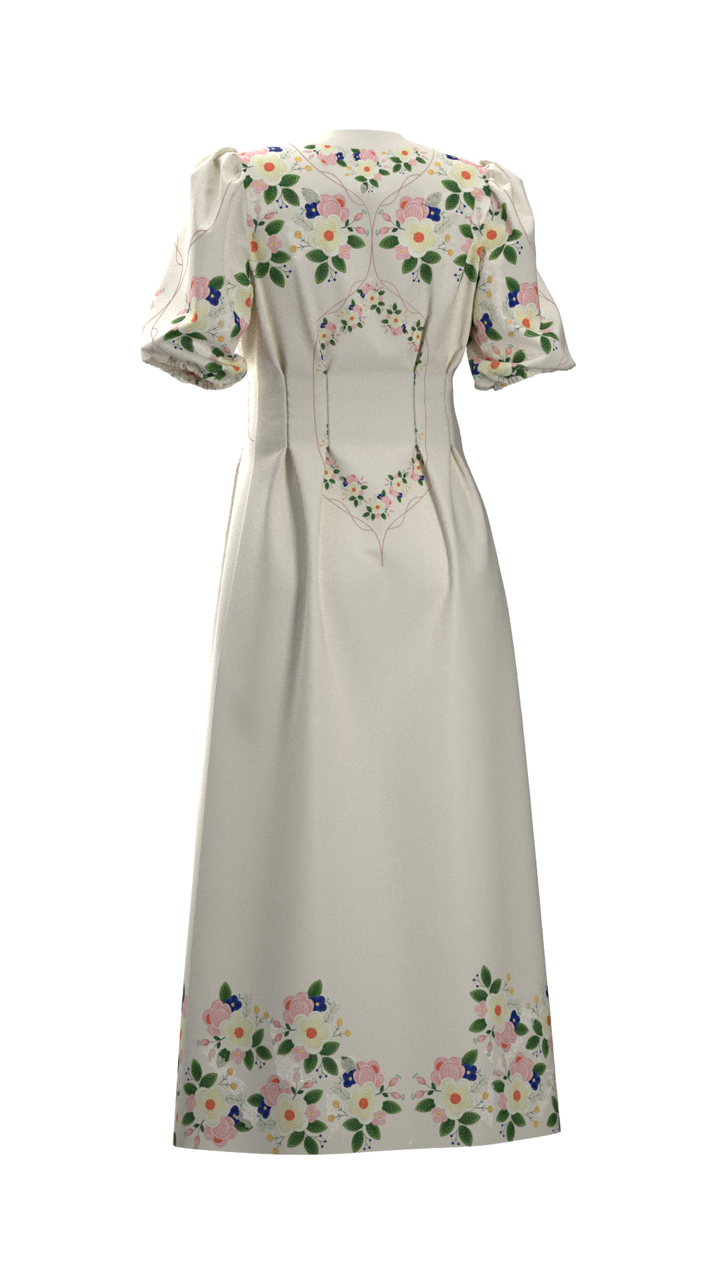 Knappekjolen uten rynkekappe