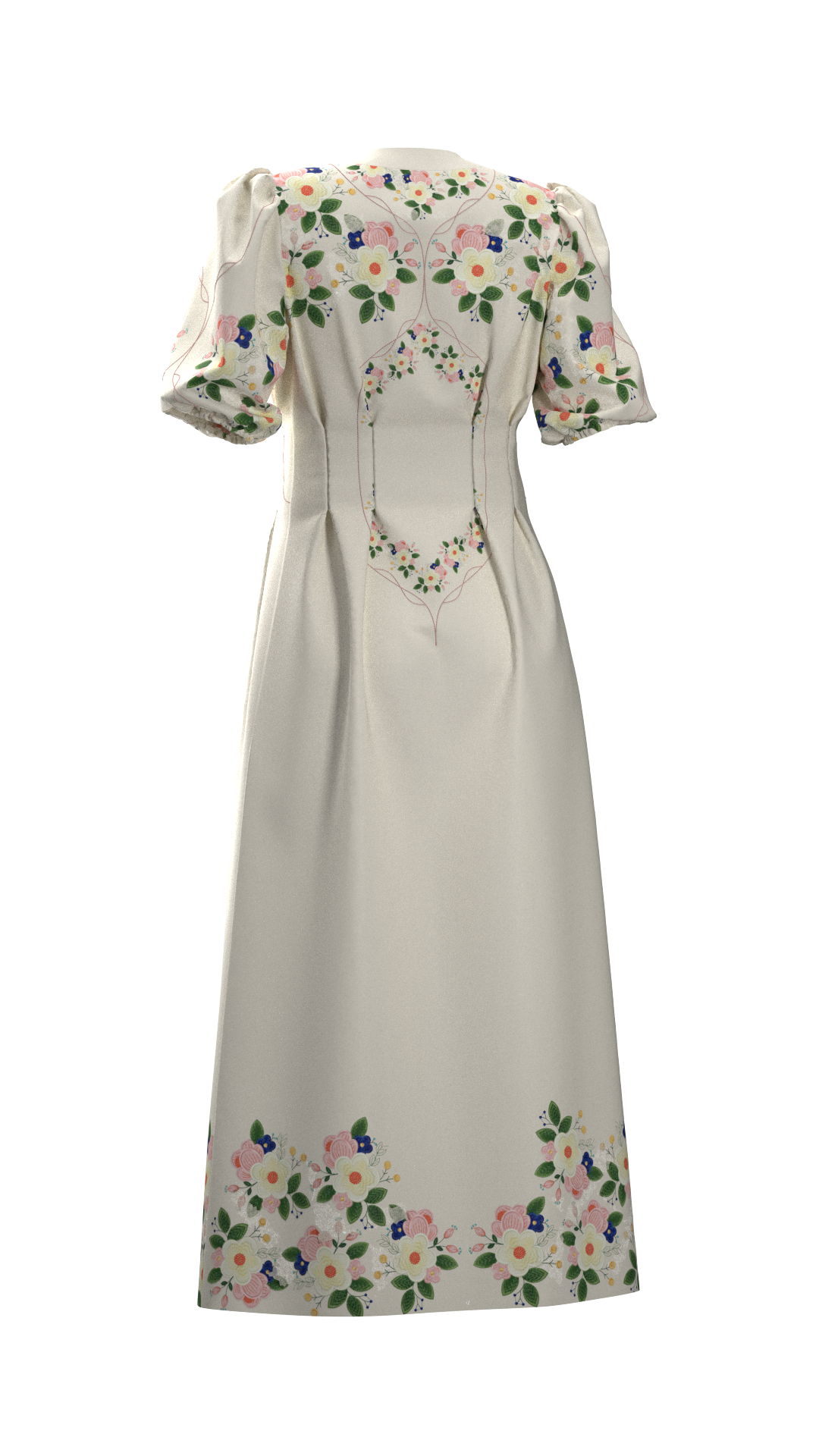 Knappekjolen uten rynkekappe