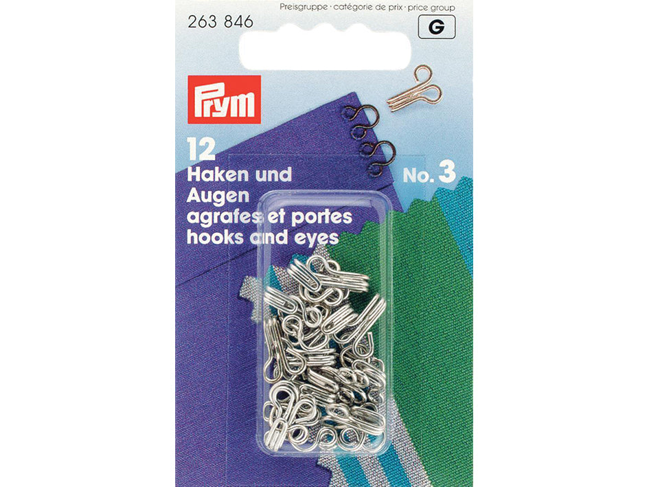 Prym Hekter no.3 sølv