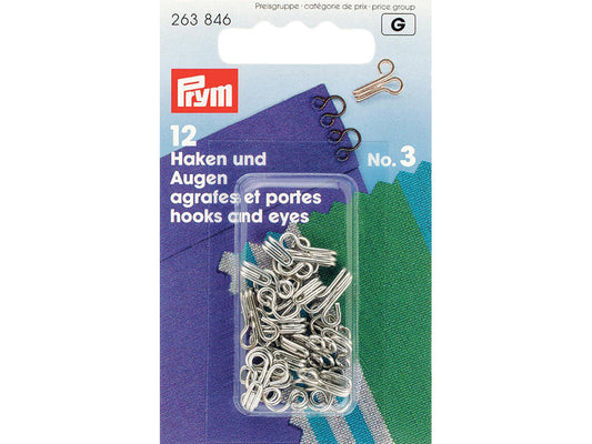 Prym Hekter no.3 sølv